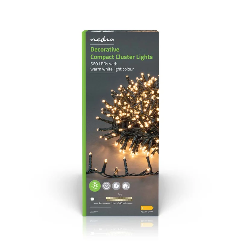 Kerstverlichting Compacte cluster - 560 LED's - Warm Wit