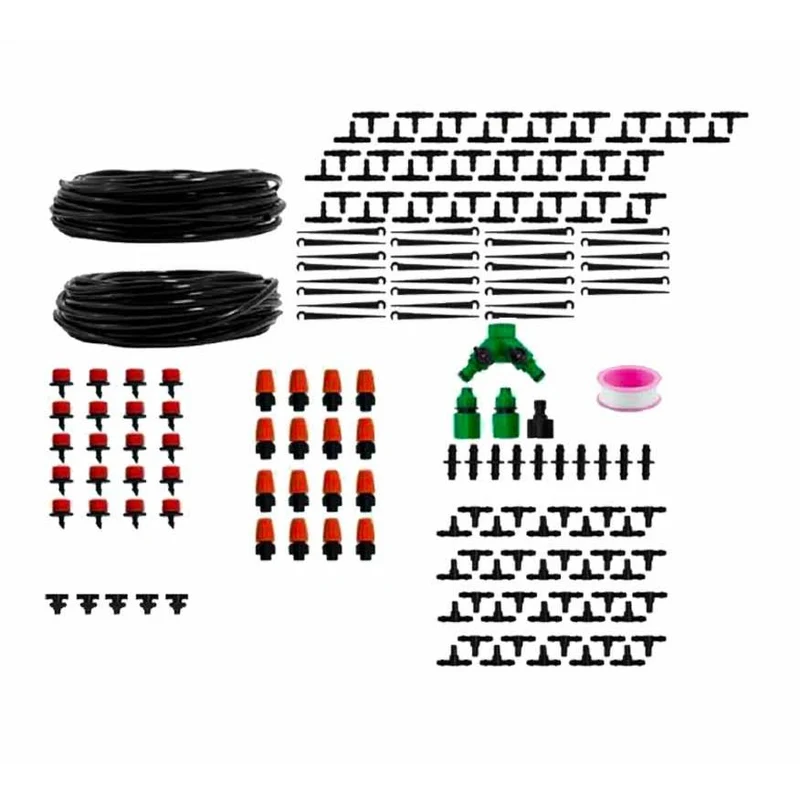 Vernevelaar Tuin 25 Meter – Vernevelingsysteem Terras Koeling – Nevelslang met 40 Sproeiers – Waterverneveling & Tuin Irrigatiesysteem