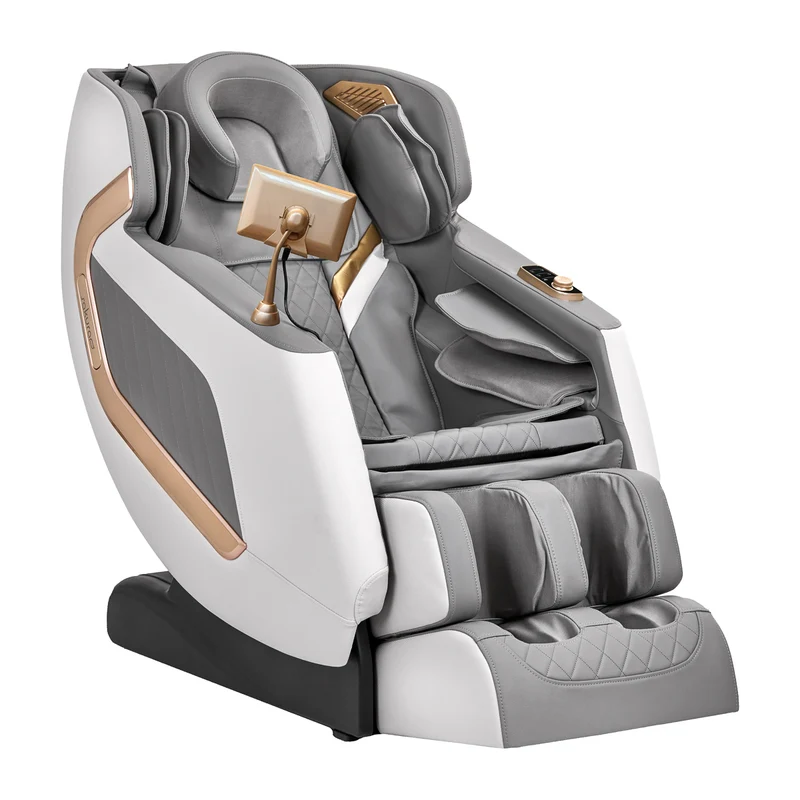 SAKURA Classic 306 Massagestoel Wit Grijs Diepe Ontspanning en Premium Massageervaring