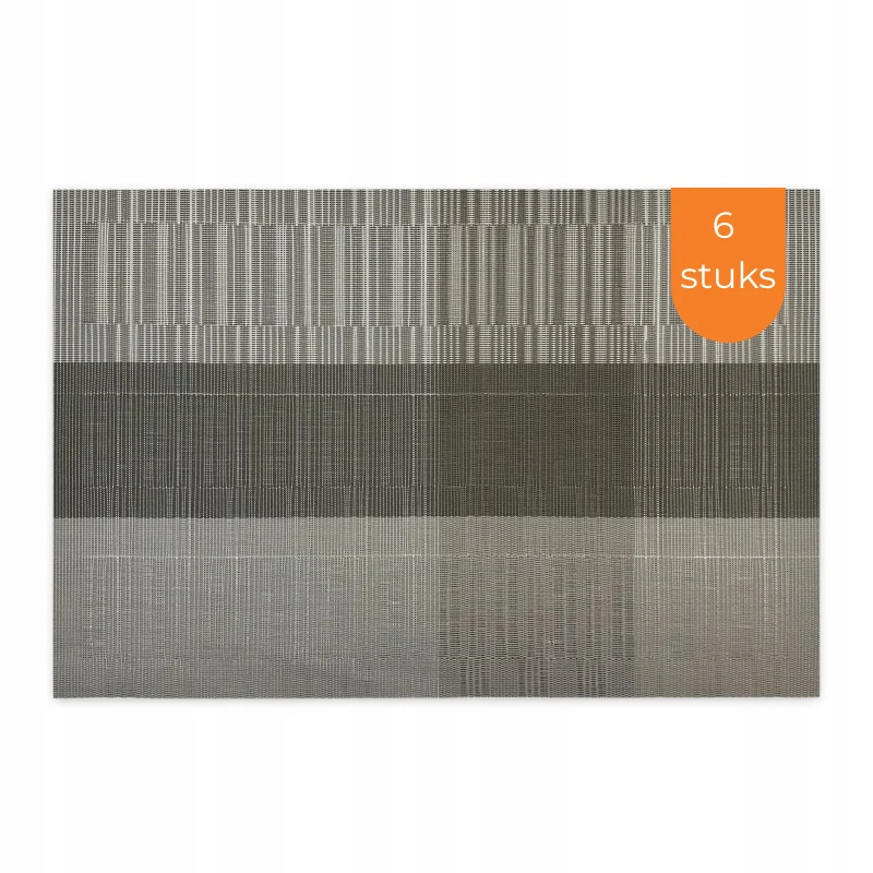 Placemats Set 6 Stuks 30x45 cm – Afwasbare Kunststof Placemats – Hittebestendig – Taupe Grijs