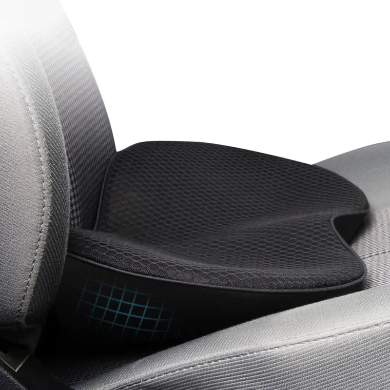 Memory Foam Stoelkussen Auto met Lendenkussen Rugsteun Comfort Ergonomisch Thuiskantoor Zitkussen Bureau | Sansoti