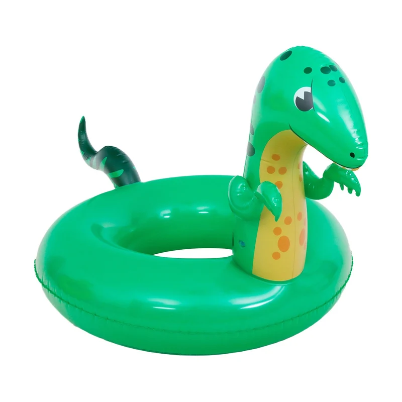 Sunclub Opblaasbare Dino Zwemband XXL – Grote Zwemband Voor Zwembad & Strand – Opblaasbare Dinosaur Pool Float Groen – 104 cm