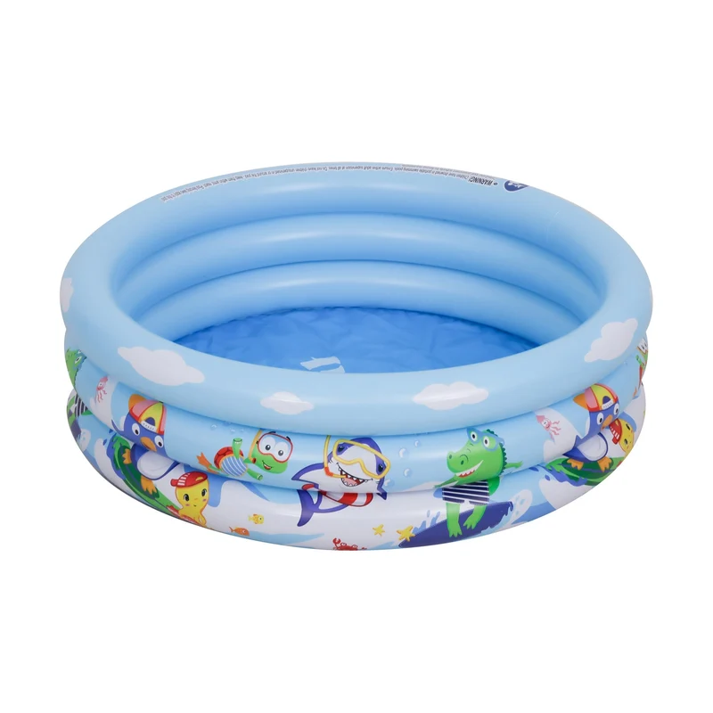 Sunclub Opblaasbaar Kinderzwembad 100 cm – Rond Tuinzwembad Voor Kinderen – Babyzwembad PVC – Blauw Waterspeelgoed Voor Buiten