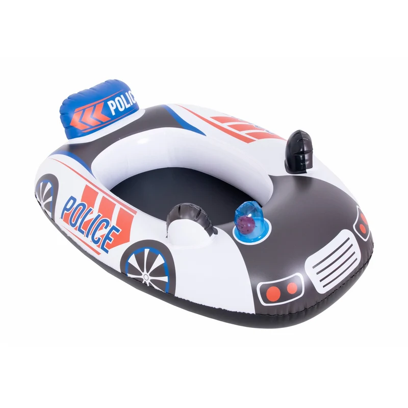 Sunclub Opblaasbare Kinderboot Politieauto – Zwembad Boot Voor Kinderen 3-4 Jaar – Opblaasbare Politieboot Van PVC – Waterspeelgoed Zomer Vakantie Strand Zwembad