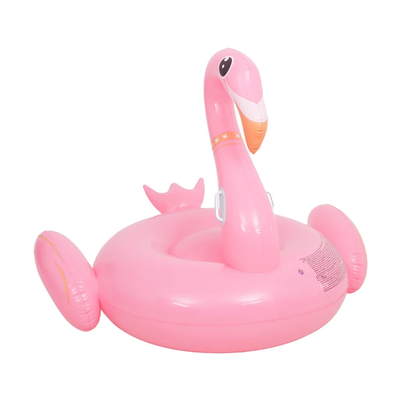 Sunclub Flamingo Zwemband XXL – Opblaasbare Flamingo Zwembadring met Handgrepen