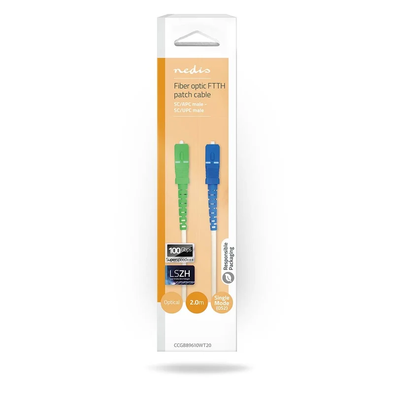 Glasvezel Patchkabel SMF (Single Mode Phase) - SC/APC - SC/UPC