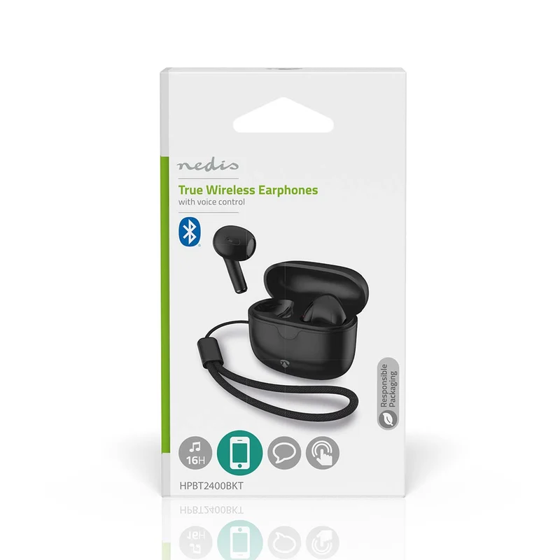 Volledig Draadloze Oordopjes Bluetooth® - Batterij 1 werkingstijd standaard verbruik: 960 min - Aanraakbediening