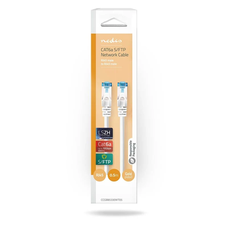 CAT6a netwerkkabel S/FTP - RJ45 Male - RJ45 Male