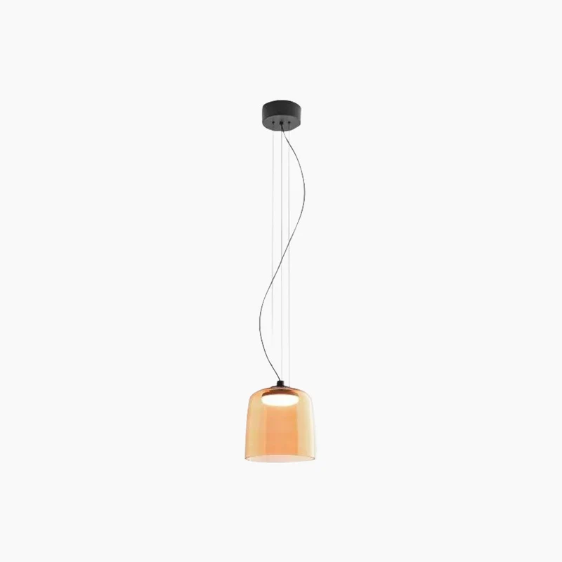 Gelaagde Glazen Hanglamp LED Dimbaar met Gekleurde Schermen Scandinavisch Design voor Eetkamer Woonkamer | Sansoti