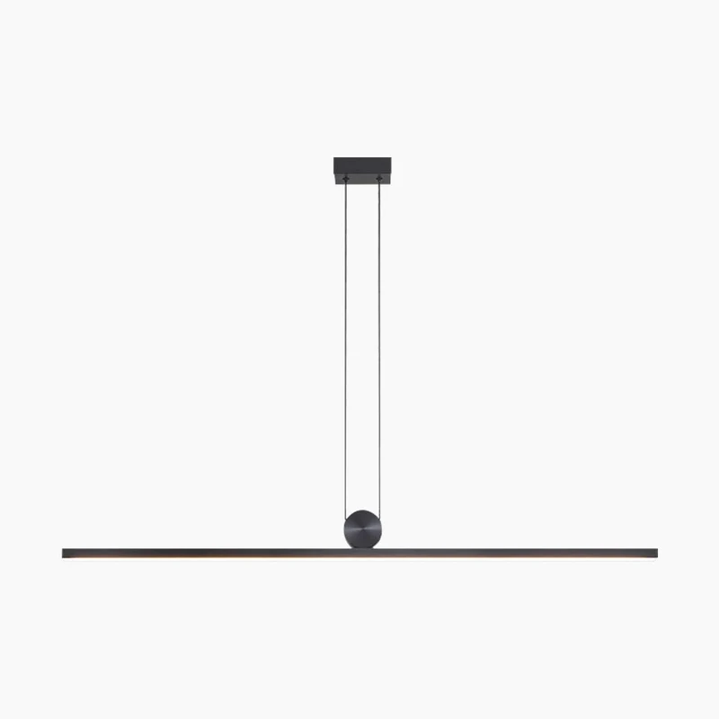Dimbare LED Hanglamp Lineair Zwart Aluminium Modern Design Woonkamer Eetkamer Keuken Sfeerlicht Strak | Sansoti