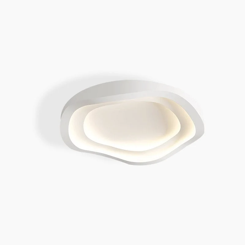 Dimbare LED Plafondlamp Wit Golvend Design Flush Mount 40-60cm Afstandsbediening Modern Scandinavisch | Sansoti