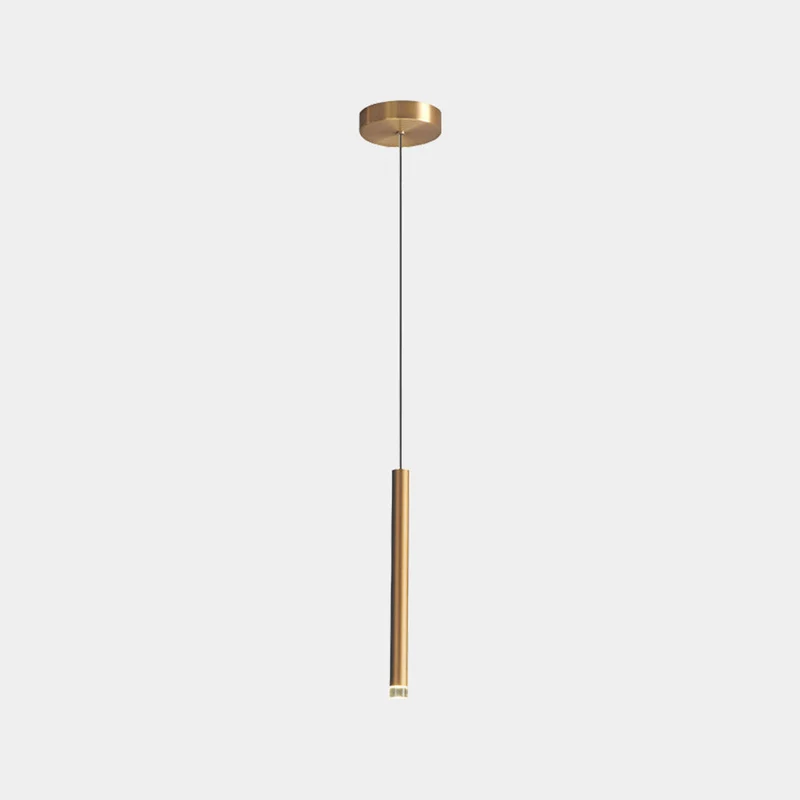 Gouden Hanglamp Slanke Buis LED Verstelbaar 3 Lichttemperaturen Modern Minimalistisch Design Aluminium | Sansoti