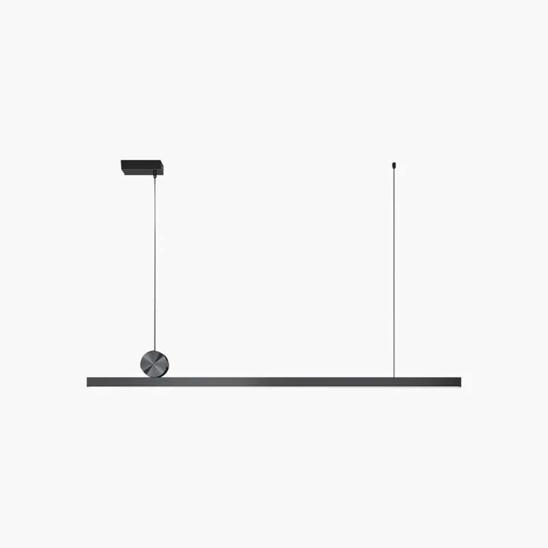 Lineaire Hanglamp Dimbaar LED Aluminium Zwart 100-200cm Eettafel Woonkamer Modern Scandinavisch Design | Sansoti