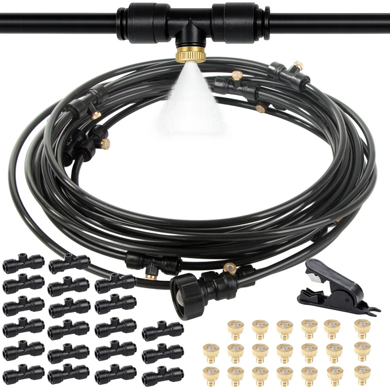Vernevelaar Watergordijn Irrigatiesysteem 15 Meter – Automatische Tuinbewatering – Verneveling – Terras Koeling