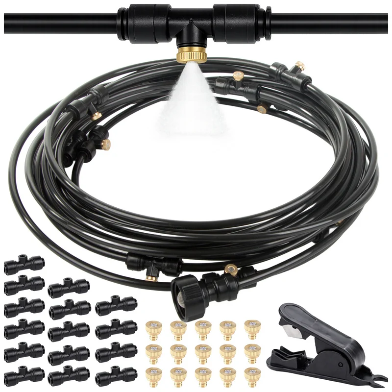 Vernevelaar Watergordijn Irrigatiesysteem 10 Meter – Automatische Tuinbewatering – Verneveling – Terras Koeling