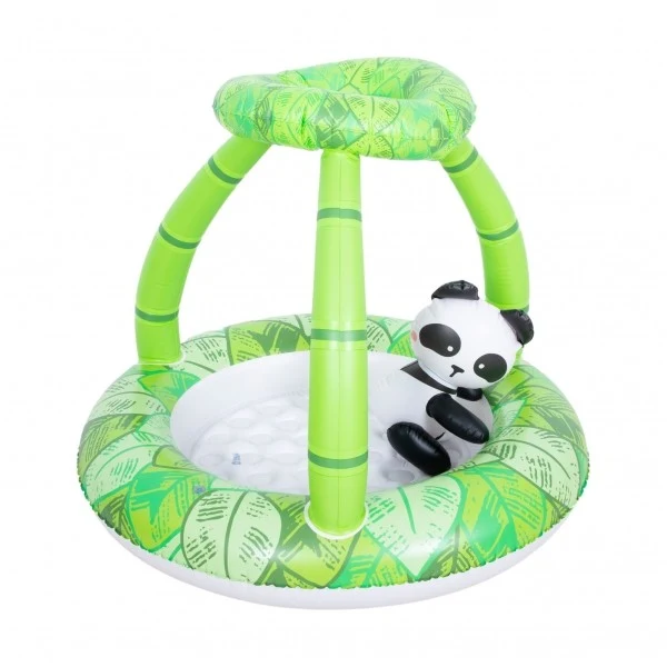 Sunclub Baby Zwembad met Dak en Panda – Opblaasbaar Peuterzwembad 98 cm – UV Zonbescherming
