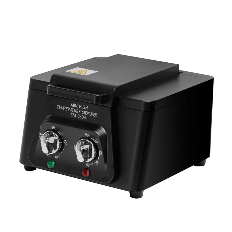 Hogetemperatuur Sterilisator SM-360A Zwart – 2,6L – 50-220°C – 300W – Professionele Hete Lucht Sterilisator voor Salon en Praktijk