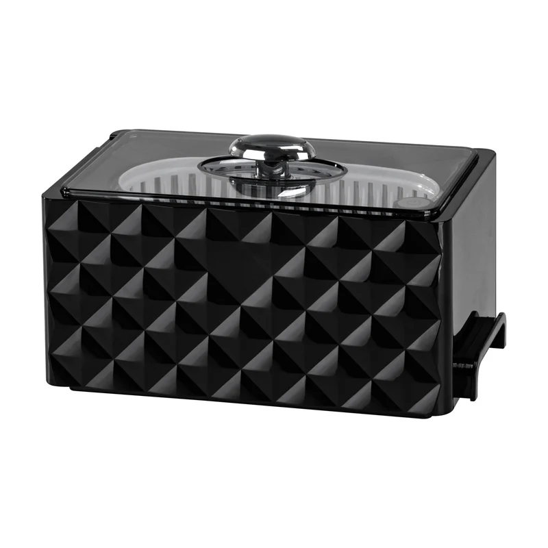 AD-3000 Ultrasone Reiniger Zwart – 0,45L – 35W – 42kHz – Compacte Ultrasoon Reiniger voor Sieraden, Nageltools en Cosmetische Instrumenten