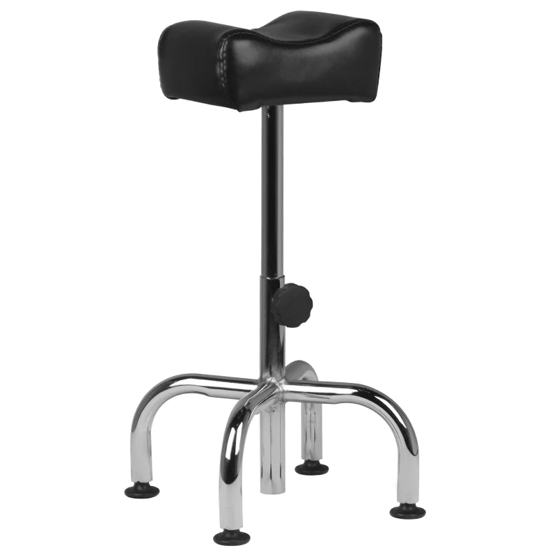 Pedicure Voetsteun AM-5012C Zwart – Verstelbaar 37–60 cm – Professionele Pedicure Voetensteun – Stabiele Basis 30x30 cm – Salonkwaliteit