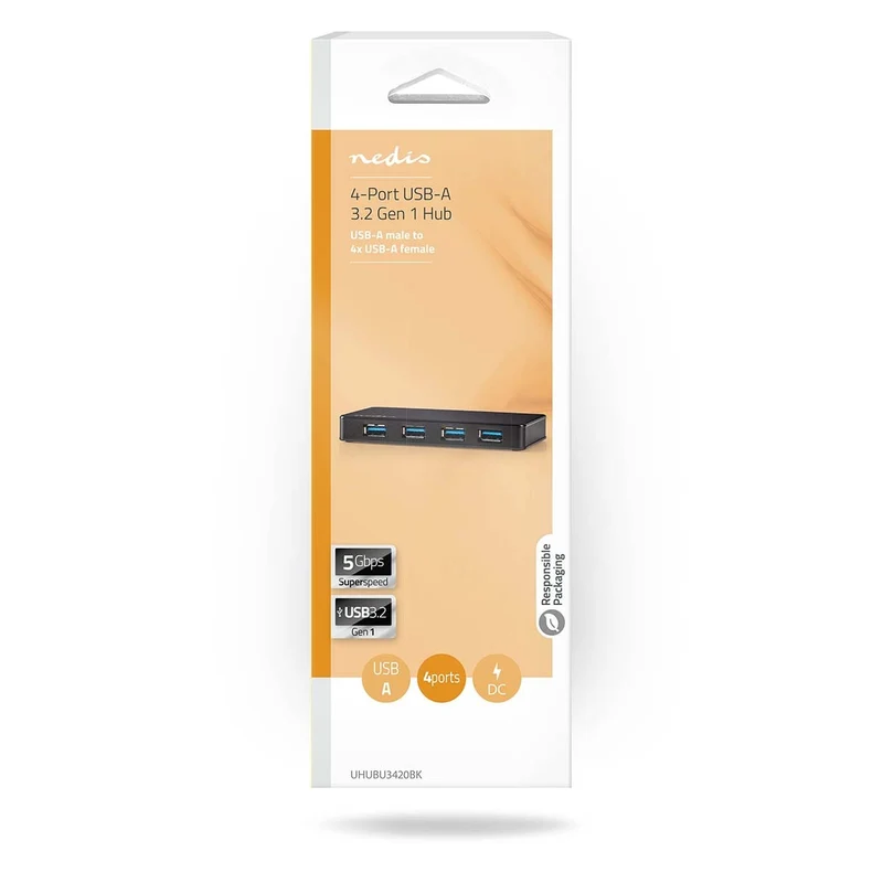USB-Hub USB-A Male - 4x USB A Female - 4-Poorts poort(en)