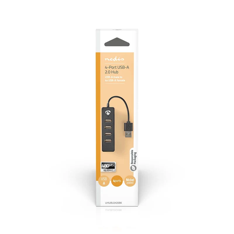 USB-Hub USB-A Male - 4x USB A Female - 4-Poorts poort(en)