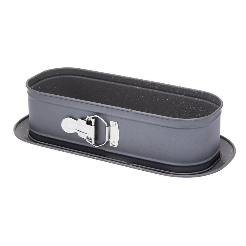 Cakevorm Ovaal 34,5 cm – Springvorm met Antiaanbaklaag – Koolstofstaal – Bakvorm voor Cake, Cheesecake & Brownies