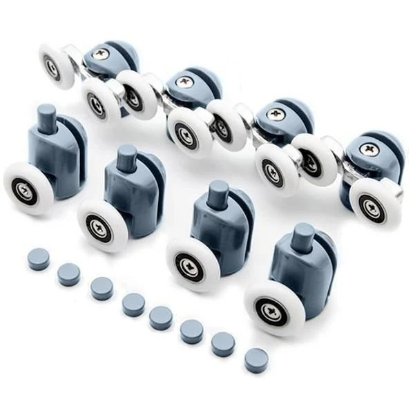 Douchecabine Wielen Set 8 Stuks – Douchedeur Rollen 24 mm – Vervangingsset Voor Douchecabine – Universeel