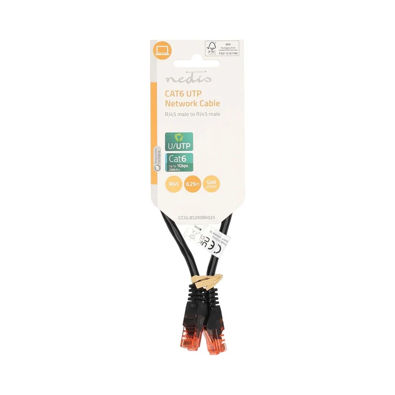 CAT6 Netwerkkabel RJ45 Male - RJ45 Male - U/UTP