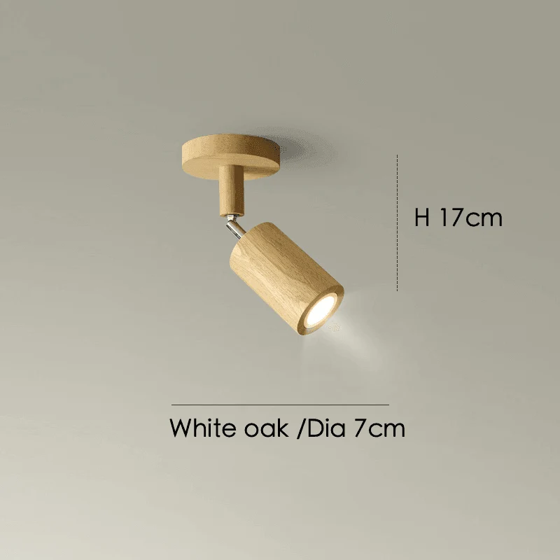 Railspot Keuken 3 Spots Massief Hout Wit Eik Noten Rail 100 cm Individueel Richtbaar Opbouw Plafondmontage Warm Wit | Sansoti