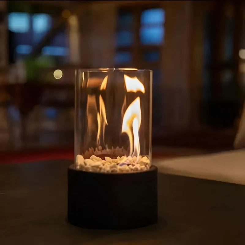 Tafelhaard Bioethanol Rookvrij Glas Modern Sfeervol Binnen Buiten | Sansoti