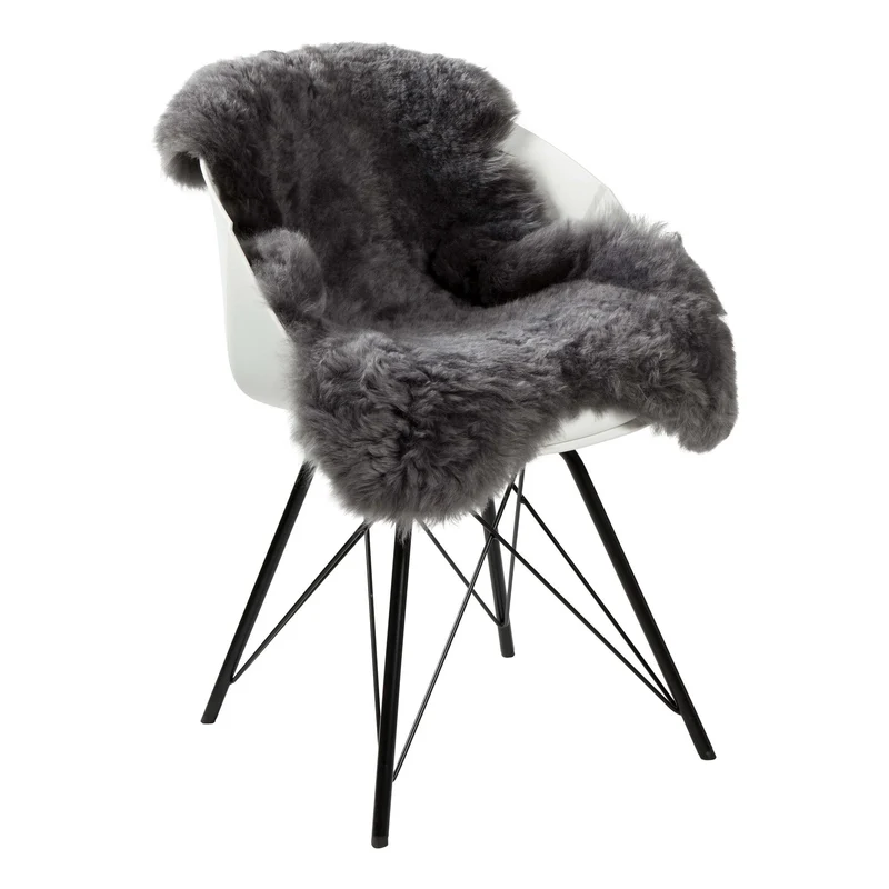 Dyreskinn Schapenvacht IJslands Grijs kort - 100 x 65cm