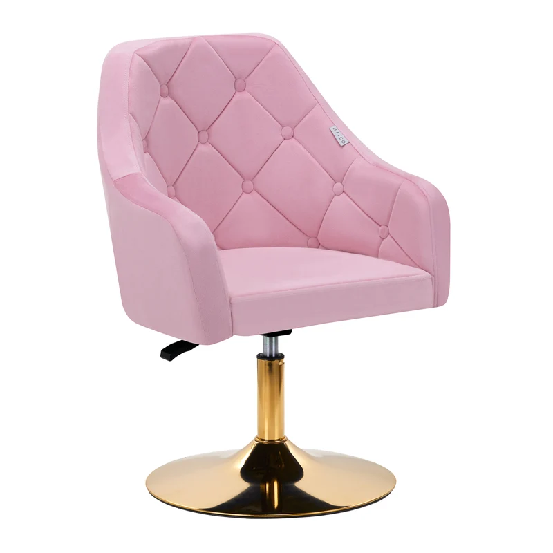 4RICO Nagelstudio Draaibare Stoel Roze Ergonomisch Comfort