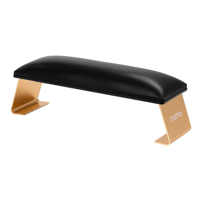 Momo 7-M Nagel Armsteun Ergonomisch – Manicure Handsteun – Nail Arm Rest – Zwart/Goud – Professioneel Salon