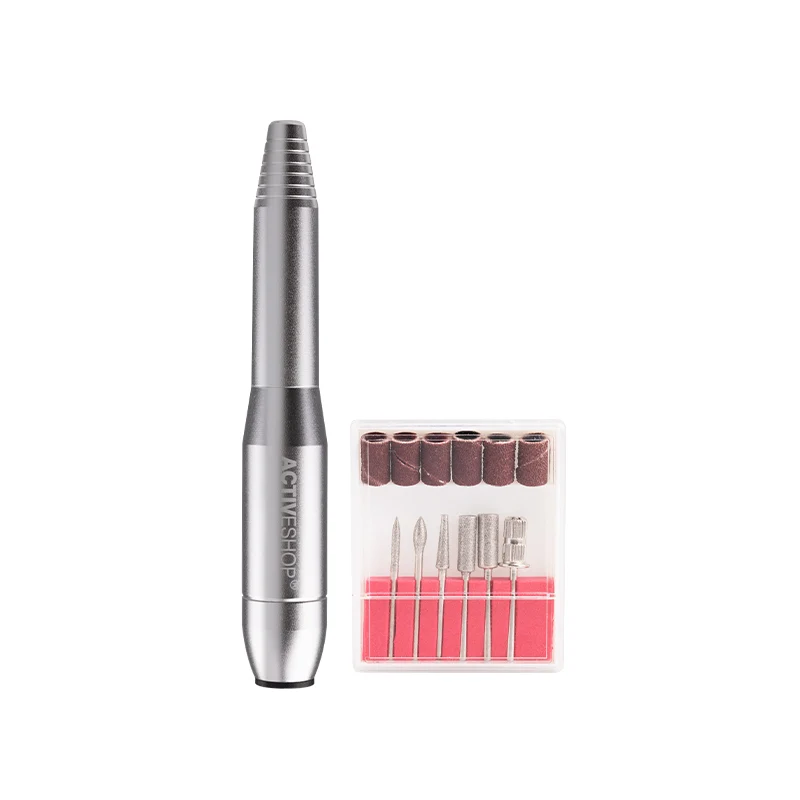 Mini Pro203 Nagelfrees – 20.000 RPM – Zilver – Elektrische Nail Drill – Met Bits Set – Manicure