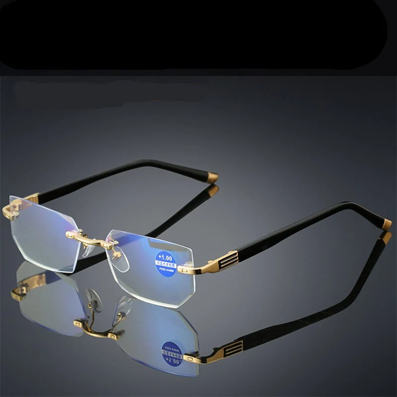 Multifocale Leesbril met Gleitzicht en Blaulichtfilter | Ultraleicht Titanium TR90 Frame | Voor Nabij- en Veraf Zicht | Digitale Oogbescherming | Sansoti