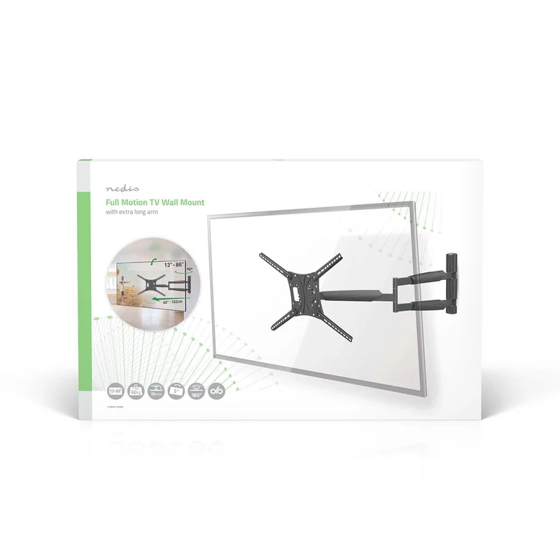 Draai- en Kantelbare TV-Muurbeugel 13 - 86" - Maximaal schermgewicht: 60 kg - Kantelbaar