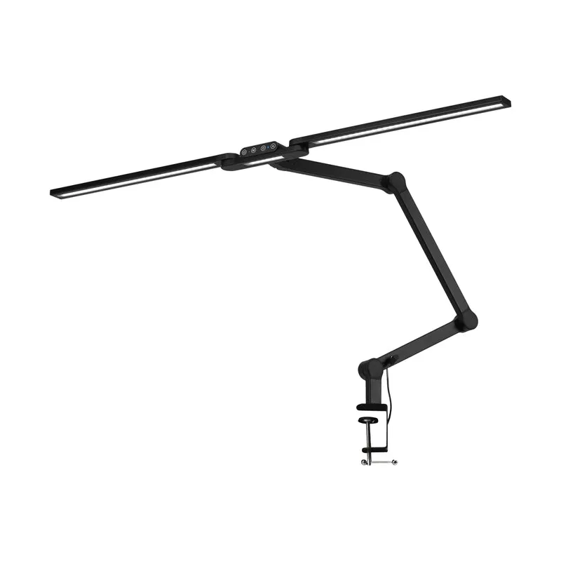 Glow LED Manicurelamp L04 Zwart – Professionele Behandellamp voor Werkblad & Bureau met Touchbediening, Dimbaar Licht en Schaduwloze Verlichting
