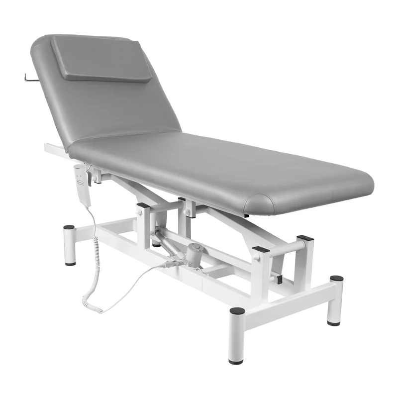 Sillon 079 Elektrische Massagebank Grijs – 1 Motor – Verstelbare Rugleuning – Professionele Behandelbank