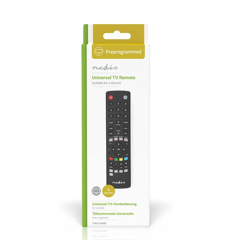 Universele Afstandsbediening Voorgeprogrammeerd - 4 Apparaten - Amazon Prime / Disney + Button / Google Play Knop / Netflix Knop / Youtube Knop