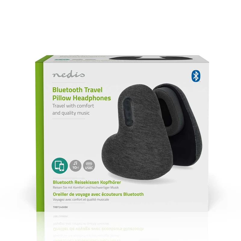 Draadloze Over-ear Koptelefoon Reiskussen - Batterij 1 werkingstijd standaard verbruik: 660 min - Ingebouwde microfoon