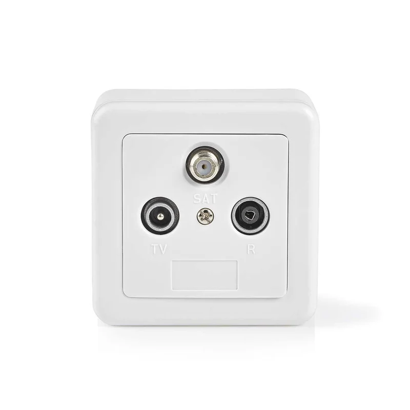 Wandcontactdoos voor Antenne 1x F-Connector Female / 1x IEC Connector Female / 1x IEC Connector Male - 75 Ohm - Return path