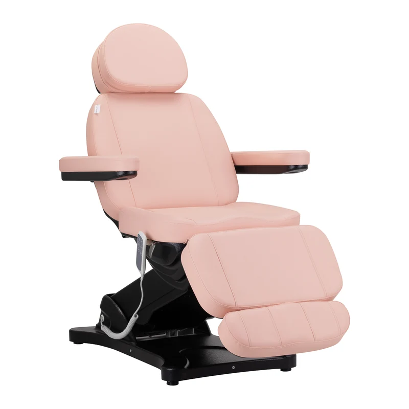 Sillon Classic Elektrische Behandelstoel – 3 Motoren – Zalm Roze – Verstelbaar – Cosmetische Stoel Salon
