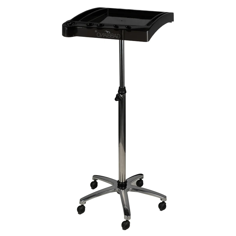 Gabbiano 265 Kappersassistent – Zwart – Verrijdbare Werktafel – In Hoogte Verstelbaar – Salon Trolley