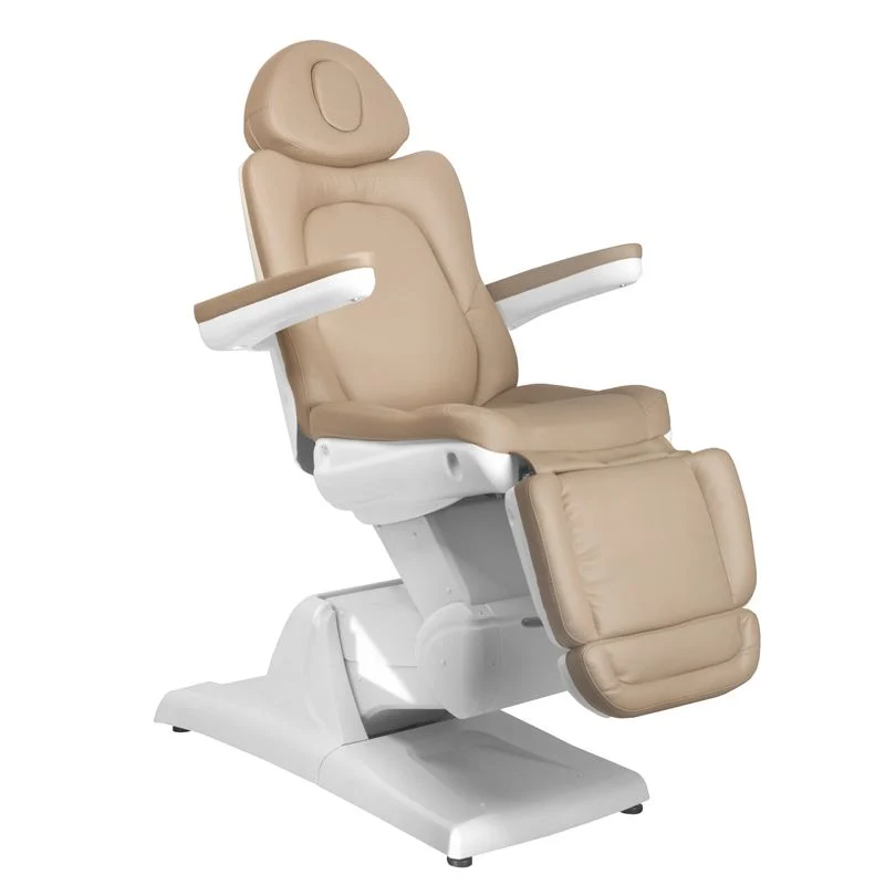 Azzurro 870 Elektrische Behandelstoel – 3 Motoren – Cappuccino/Beige – Verstelbaar – Cosmetische Stoel Salon