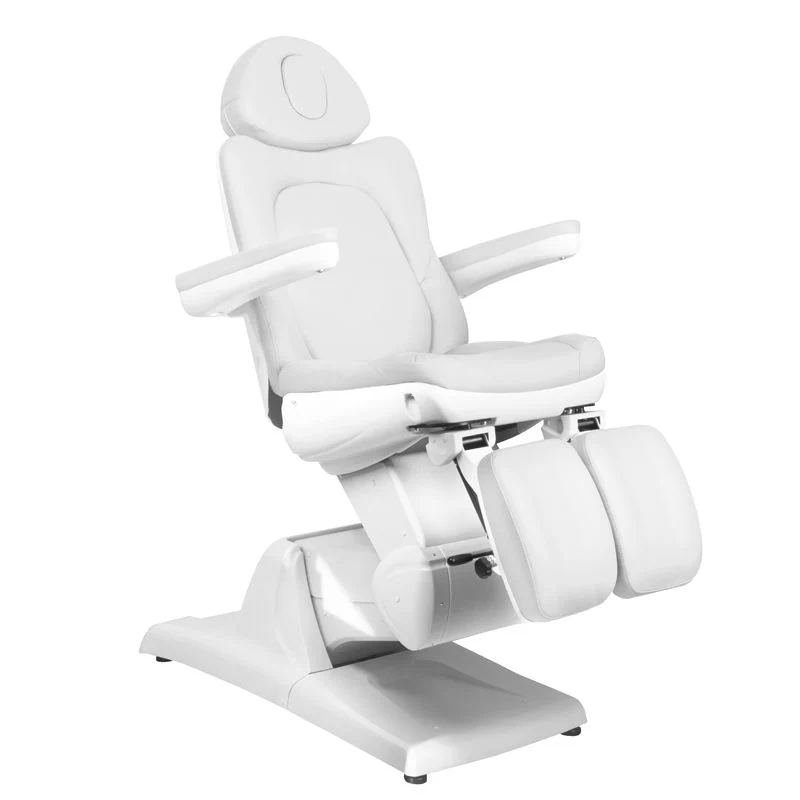 Azzurro 870S Elektrische Pedicurestoel – 3 Motoren – Wit – Verstelbare Rug, Voet en Hoogte – Luxe Behandelstoel