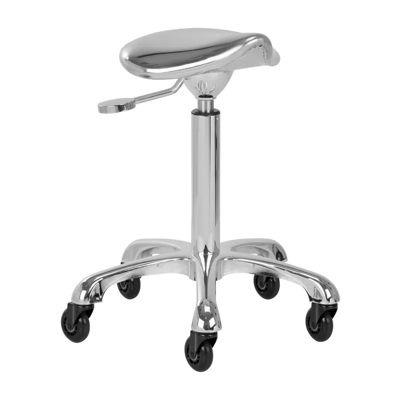 Gabbiano Kapperskruk Fine Silver – Zadelkruk – In Hoogte Verstelbaar – 54-74 cm – Luxe Eco Leder – Zilver
