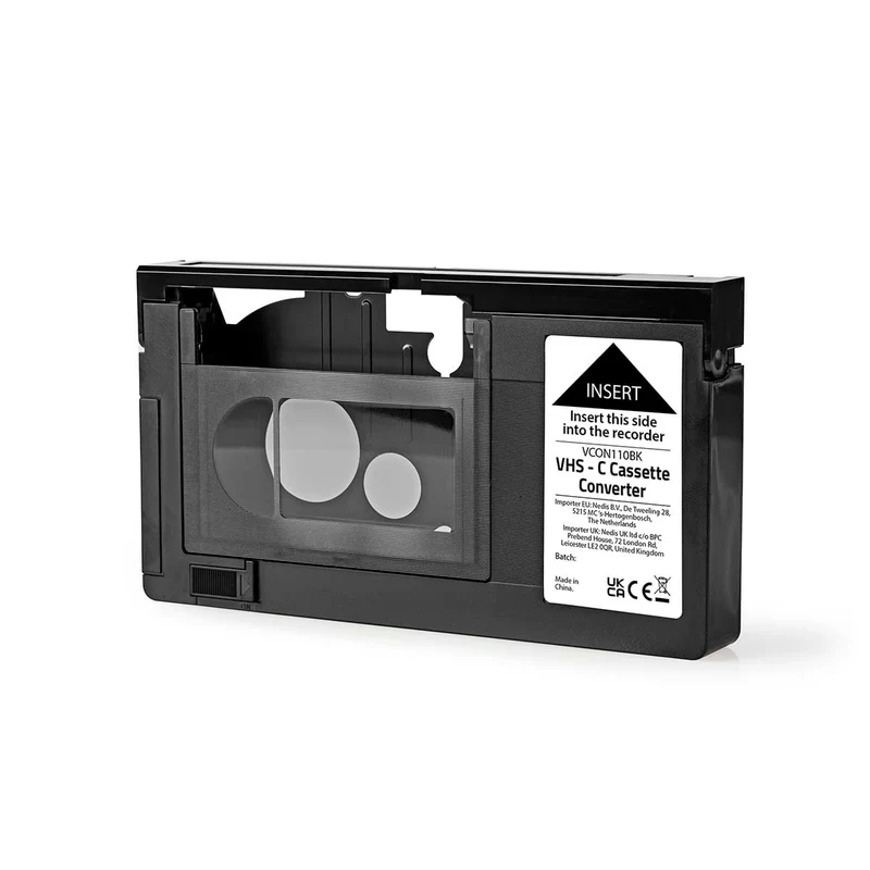 VHS-Converter Conversie: VHS-C naar VHS - Plug and play - Zwart