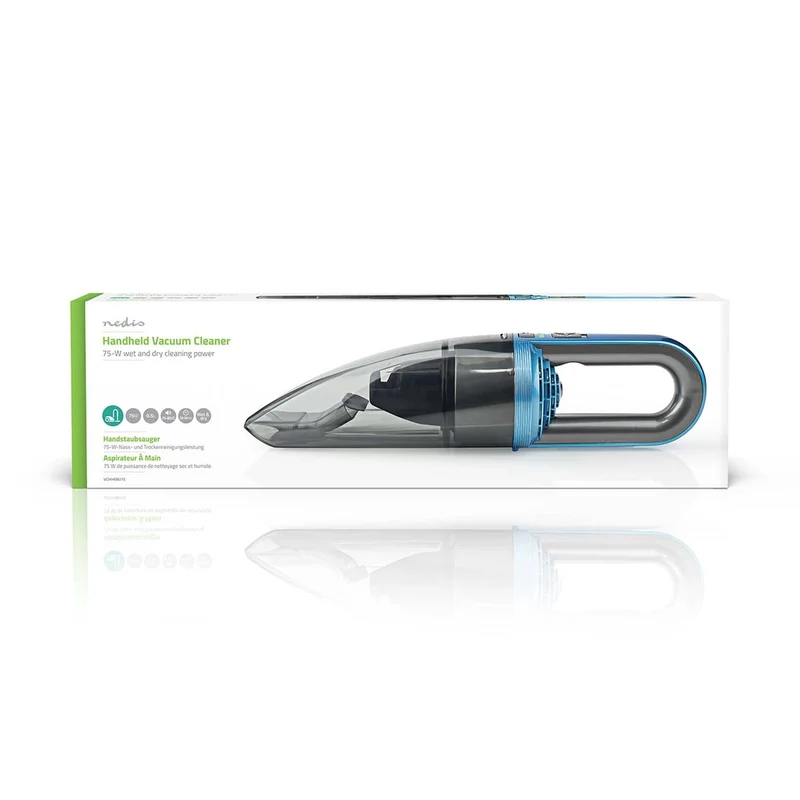 Handstofzuiger 75W - Drogen / Nat - Blauw / Grijs