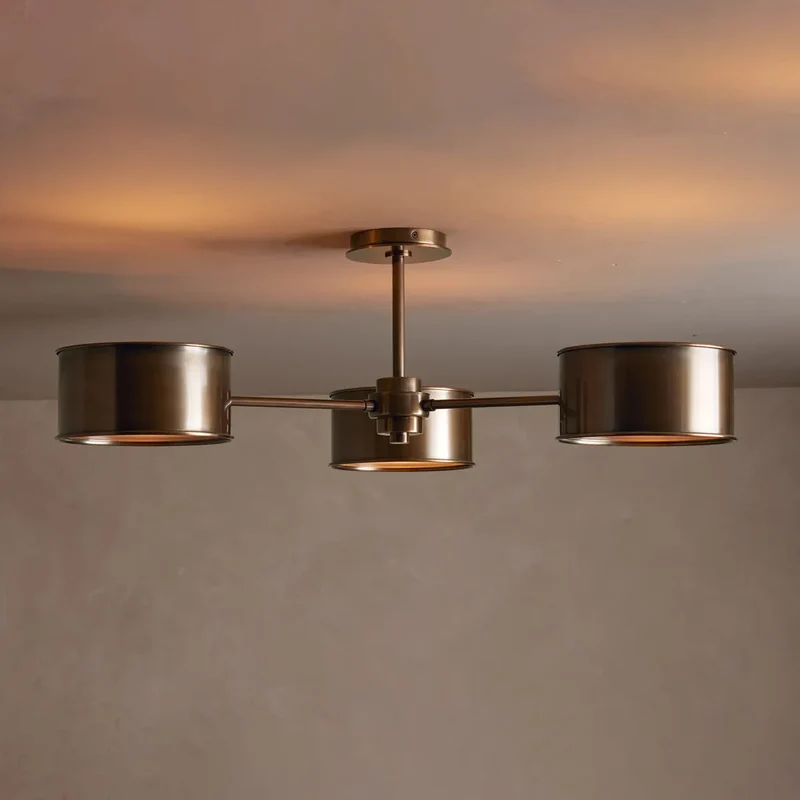 Plafondlamp Metaal 91cm Verfijnd Industrieel Design Woonkamer Slaapkamer Eetkamer Moderne Sfeerverlichting | Sansoti