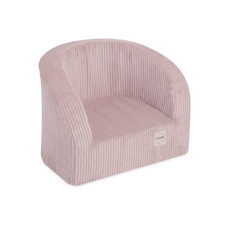 Plush Nest Kinderfauteuil Corduroy Roze – Zachte Peuterstoel – 12+ mnd – Lichtgewicht – 40x53 cm